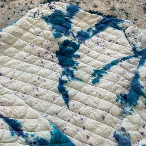 Vineyard Vines Purple and Blue Quilted Pullover tie dye half zip medium cute - Picture 7 of 7